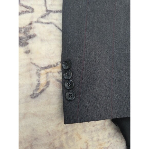 #47 Vintage Kingsridge custom 2 piece pinstripe suit Levine's Waterville ME USA - Picture 3 of 9